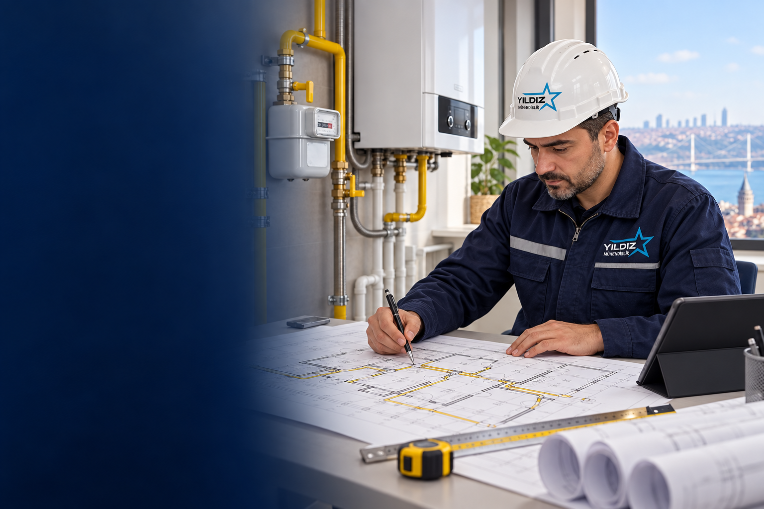 Yıldız Mühendislik doğalgaz proje çizimi ve teknik planlama ekibi